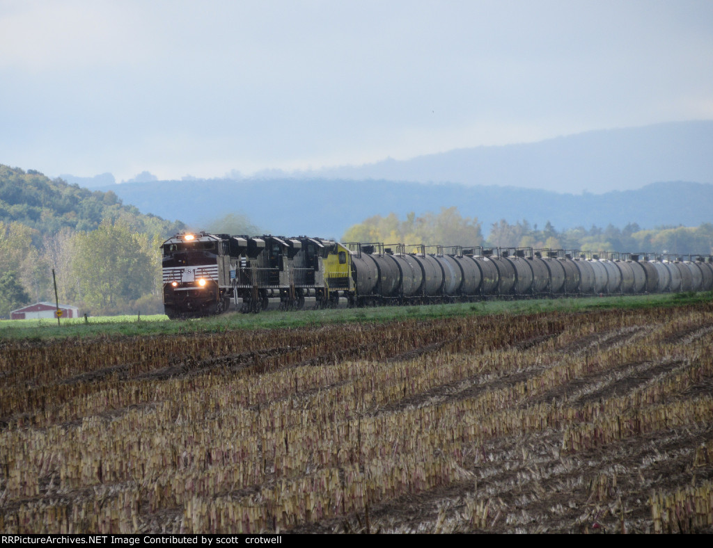 A long string of tank cars